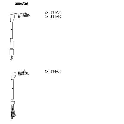 Комплект проводов зажигания BREMI 300/336 для MAZDA RX-7