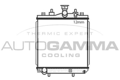 Радиатор, охлаждение двигателя AUTOGAMMA 107948 для DAIHATSU COPEN