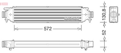 DENSO Intercooler, inlaatluchtkoeler (DIT01008)