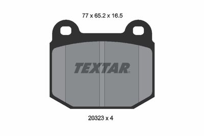 Комплект тормозных колодок, дисковый тормоз TEXTAR 2032303 для OPEL MANTA