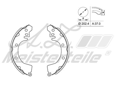 комплект спирачна челюст A.Z. Meisterteile AZMT-44-026-1357