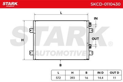 кондензатор, климатизация STARK SKCD-0110430