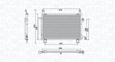 CONDENSATOR CLIMATIZARE MAGNETI MARELLI 350203798000