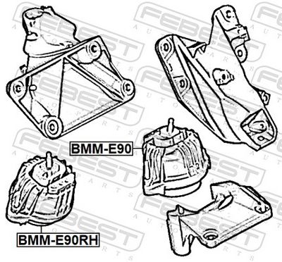 SUPORT MOTOR FEBEST BMME90RH 1