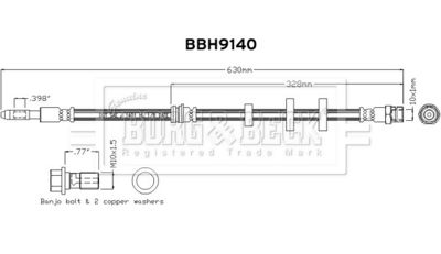 спирачен маркуч BORG & BECK BBH9140