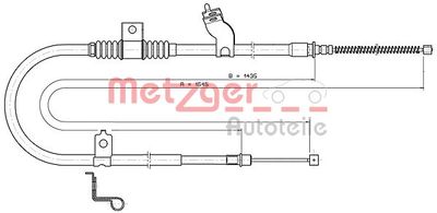 METZGER 17.2290 Трос ручного тормоза  для PEUGEOT 4007 (Пежо 4007)