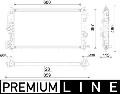 Radiateur - CR2590000P - MAHLE