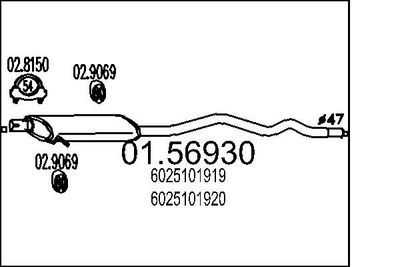 Tłumik środkowy MTS 01.56930