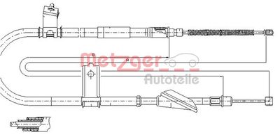 METZGER 17.2515 Трос ручного тормоза  для HYUNDAI ATOS (Хендай Атос)