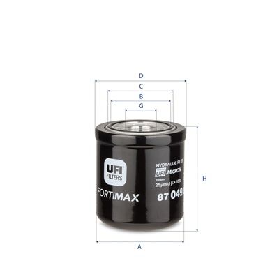 Filtru, sistem hidraulic primar UFI 87.049.00
