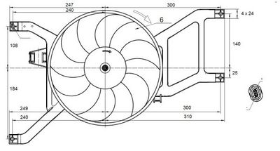 VENTILATOR RADIATOR NRF 470132 5