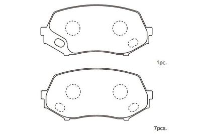 Kavo Parts Stabdžių trinkelių rinkinys, diskinis stabdys