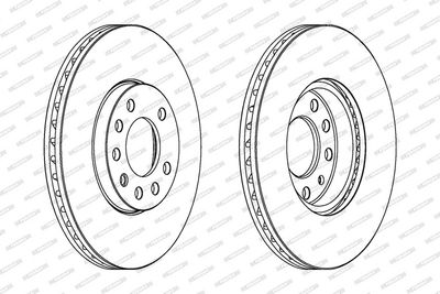 BREMSSCHEIBE FERODO DDF810C 1