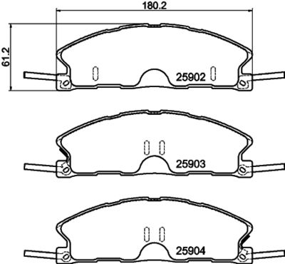 Zestaw klocków hamulcowych, hamulce tarczowe PAGID T2535N