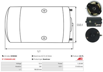 MOTOR ELECTRIC AS-PL DC9036S 3