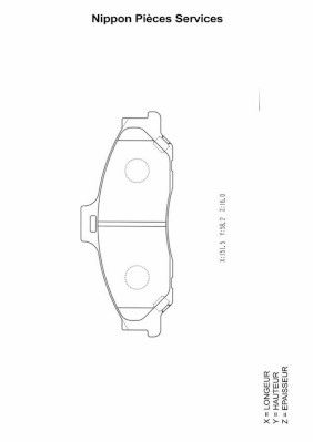 Комплект тормозных колодок, дисковый тормоз NPS M360A02 для FORD RANGER