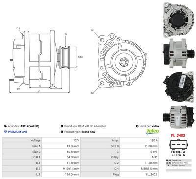 generátor AS-PL A3717(VALEO)