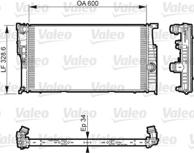 VALEO 735612 Радиатор охлаждения двигателя  для BMW 4 (Бмв 4)