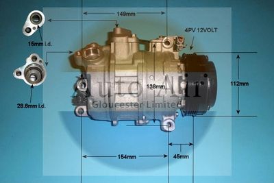 Compressor, air conditioning Auto Air Gloucester 14-9767P