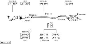 Изпускателна система BOSAL SYS27704