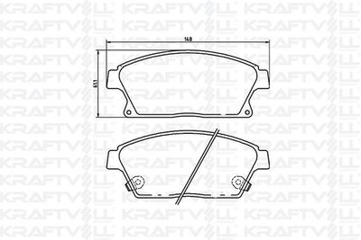 Комплект тормозных колодок, дисковый тормоз KRAFTVOLL GERMANY 07010057 для DAIHATSU CHARADE