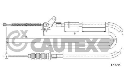Тросик, cтояночный тормоз CAUTEX 761582 для ISUZU TROOPER