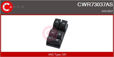 CASCO CWR73037AS Кнопка стеклоподьемника  для SEAT EXEO (Сеат Еxео)