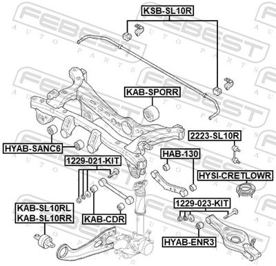BUCSA BARA STABILIZATOARE FEBEST KSBSL10R 1