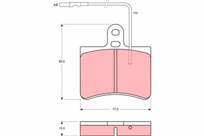 BREMSBELAGSATZ SCHEIBENBREMSE