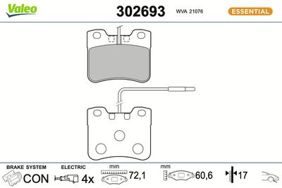 BREMSBELAGSATZ SCHEIBENBREMSE