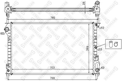 Радиатор, охлаждение двигателя STELLOX 10-25395-SX для FORD TOURNEO