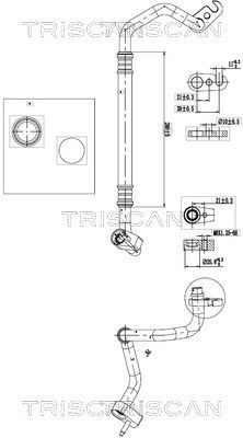 Vysokotlaké / nízkotlaké vedení, klimatizace TRISCAN 9010 16003