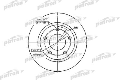 Тормозной диск PATRON PBD2705 для FORD USA PROBE