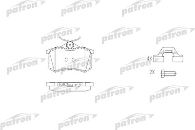 Комплект тормозных колодок, дисковый тормоз PATRON PBP541 для VW JETTA