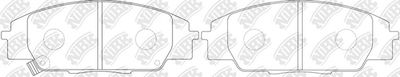 Комплект тормозных колодок, дисковый тормоз NiBK PN8423 для HONDA S2000