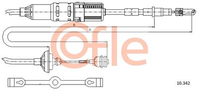 Трос, управление сцеплением COFLE 92.10.342 для VW PASSAT