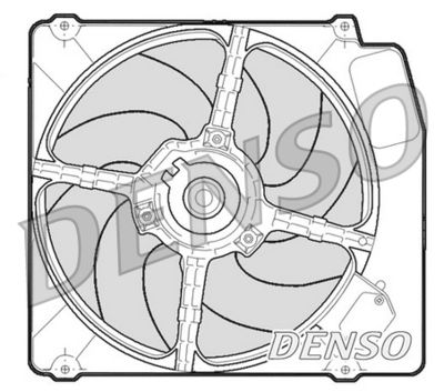 Вентилятор, охлаждение двигателя DENSO DER01203 для LANCIA DEDRA