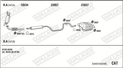 Изпускателна система WALKER SAK016825B