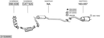 SISTEM DE ESAPAMENT BOSAL SYS08880