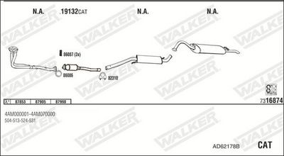 Изпускателна система WALKER AD62178B
