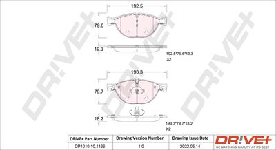 SET PLACUTE FRANA FRANA DISC Dr!ve+ DP1010101136