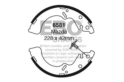 Комплект тормозных колодок EBC Brakes 6581 для MAZDA 626