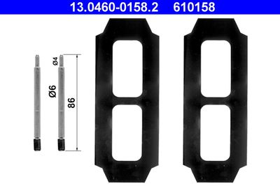 Комплектующие, колодки дискового тормоза ATE 13.0460-0158.2 для MERCEDES-BENZ G-CLASS
