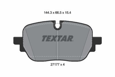 комплект спирачно феродо, дискови спирачки TEXTAR 2717701