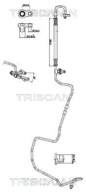 Przewód wysokiego/niskiego ciśnienia, klimatyzacja TRISCAN 901011007