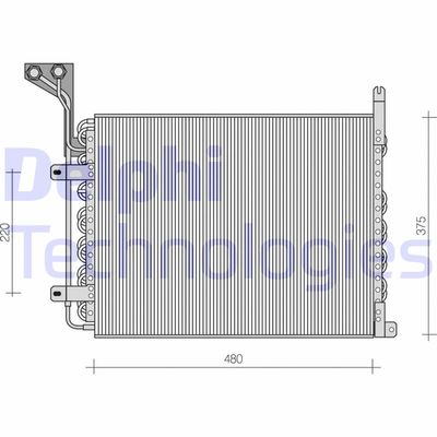 DELPHI TSP0225082 Радиатор кондиционера  для FIAT CROMA (Фиат Крома)