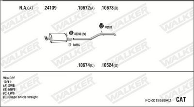Изпускателна система WALKER FOK019586AD