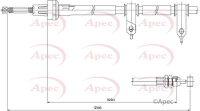 Cable Pull, parking brake APEC CAB1567