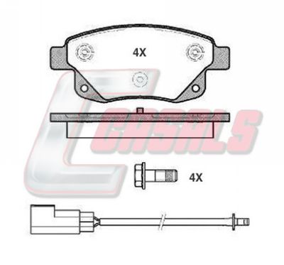 Комплект тормозных колодок, дисковый тормоз CASALS BKM486 для SUZUKI SWIFT