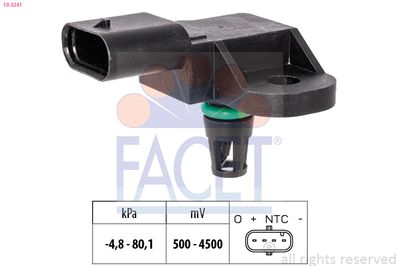FACET MAP sensor Made in Italy - OE Equivalent (10.3241)